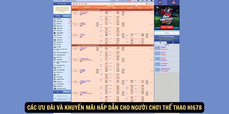 Các ưu đãi và khuyến mãi hấp dẫn cho người chơi thể thao hi678