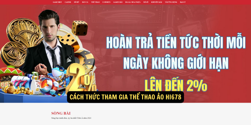 Cách thức tham gia Thể Thao Ảo hi678