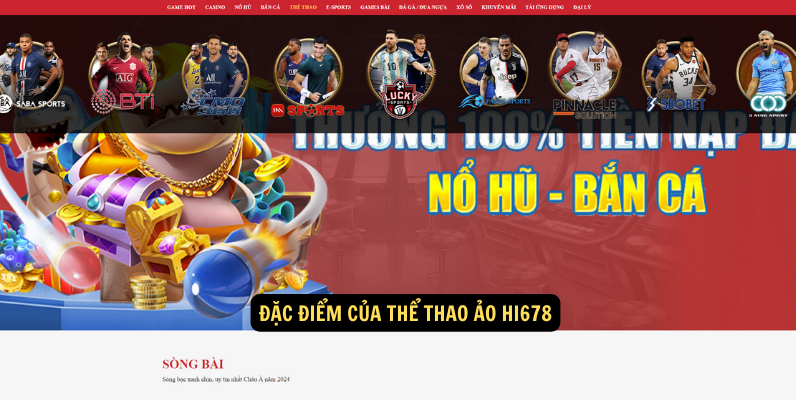 Đặc điểm của Thể Thao Ảo hi678