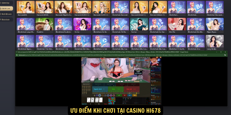 Ưu điểm khi chơi tại Casino hi678